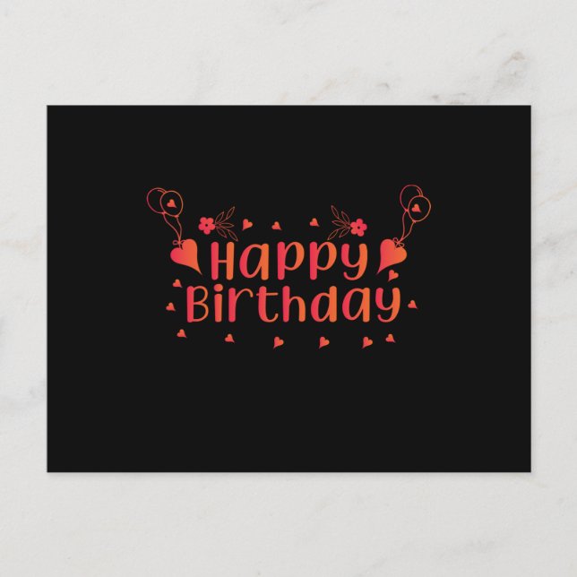 Happy Birthday. Postcard (Front)