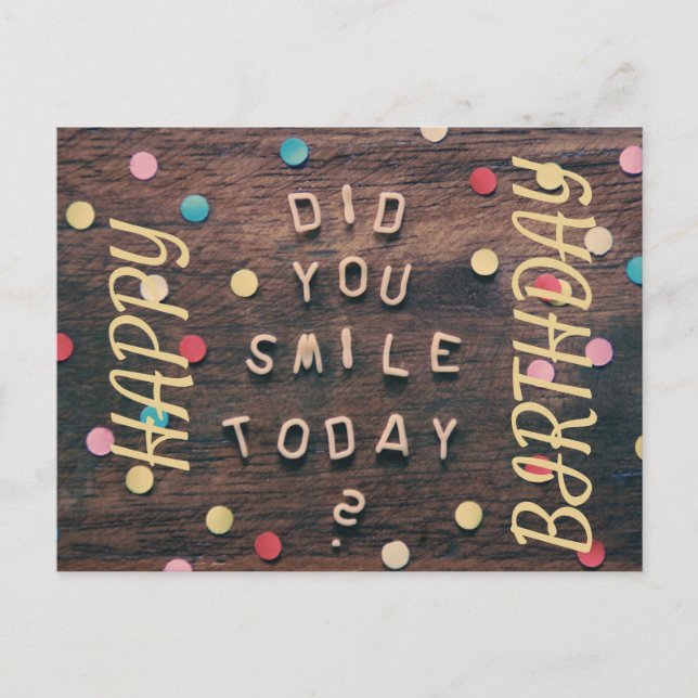 Happy Birthday Postcard (Front)