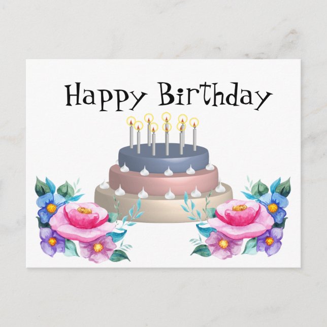 Happy Birthday Postcard (Front)