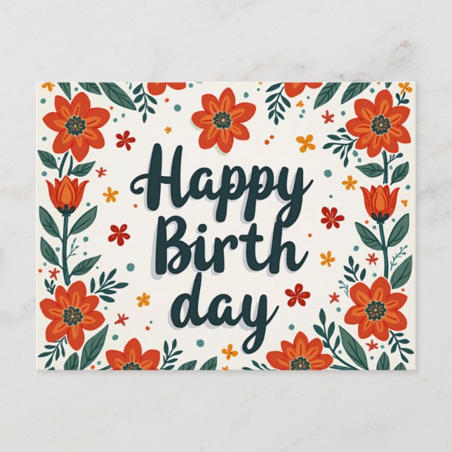 Happy birthday postcard. postcard (Front)