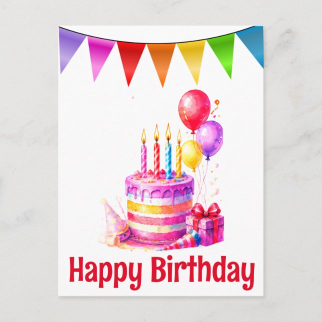 Happy birthday postcards (Front)
