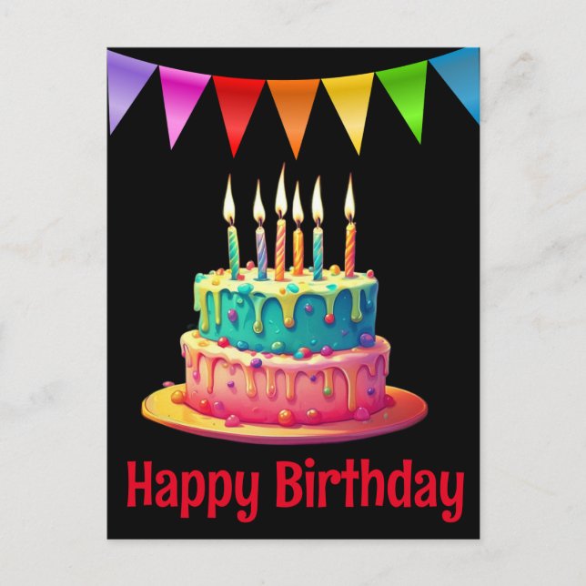 Happy birthday postcards (Front)