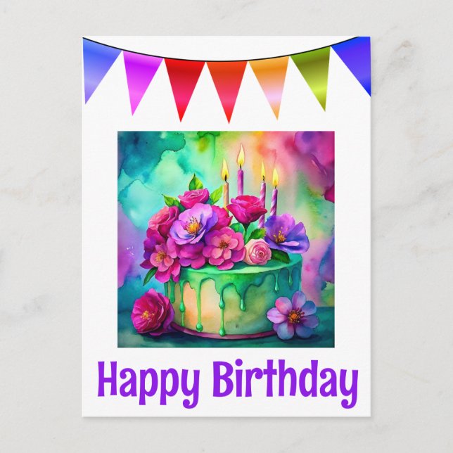 Happy birthday postcards (Front)