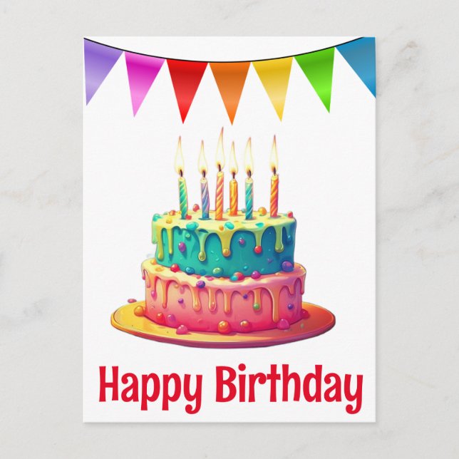 Happy birthday postcards (Front)