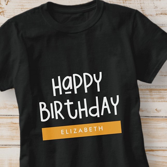 Happy Birthday Preppy Playful Fun Simple Greeting T-Shirt