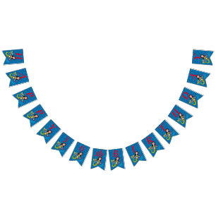 Happy Birthday Pretty Mermaid String of Red Hearts Bunting