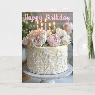 Happy Birthday Pretty Peonies Card