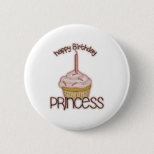 Happy Birthday Princess 6 Cm Round Badge