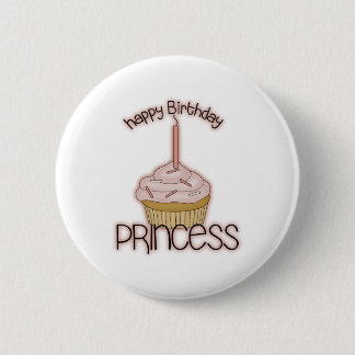 Happy Birthday Princess 6 Cm Round Badge