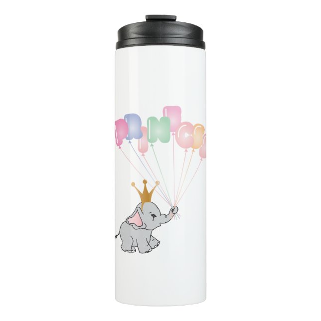 Happy Birthday Princess Images Baby Elephant Thermal Tumbler (Front)