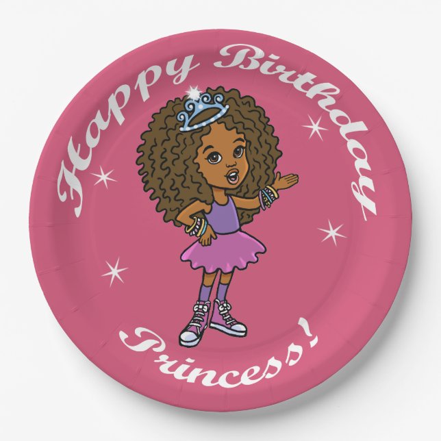 Happy Birthday Princess! Paper Plate (Front)