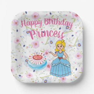 Happy Birthday Princess Paper Plate