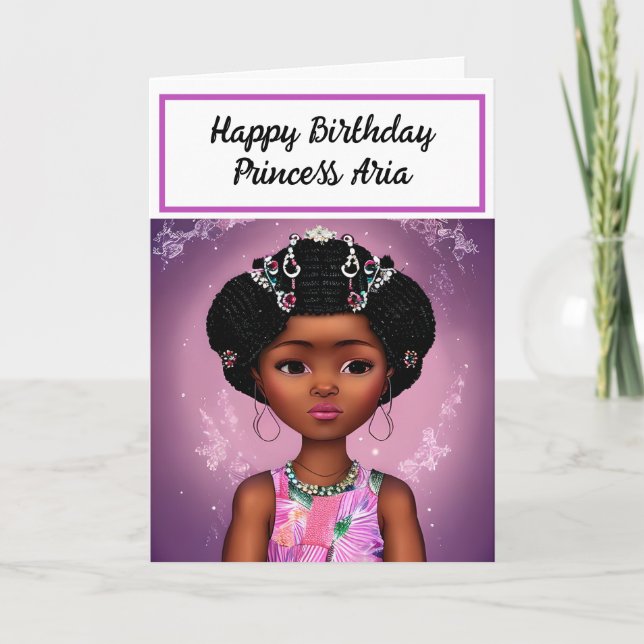 Happy Birthday | Princess Personalised Card (Front)