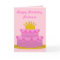 Happy Birthday Princess Pink Cake With Crown Card