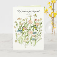 Happy Birthday Psalm 30 Scripture Birds Flower