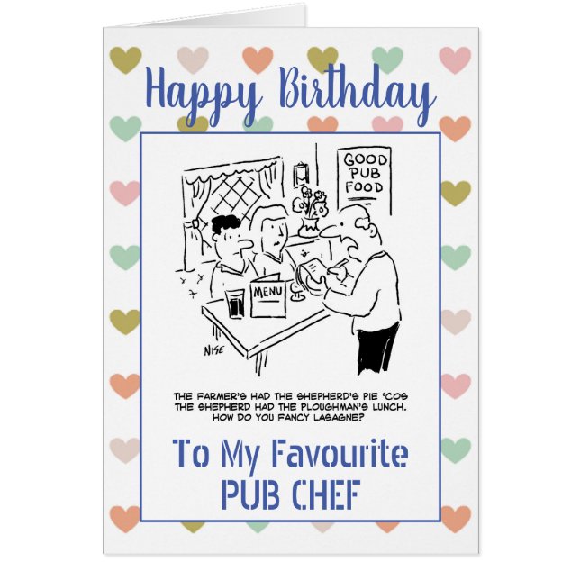 Happy Birthday Pub Chef (Front)