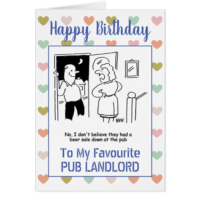 Happy Birthday Pub Landlord (Front)