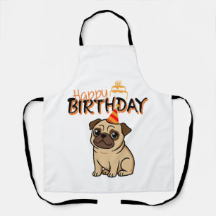 HAPPY BIRTHDAY PUG APRON