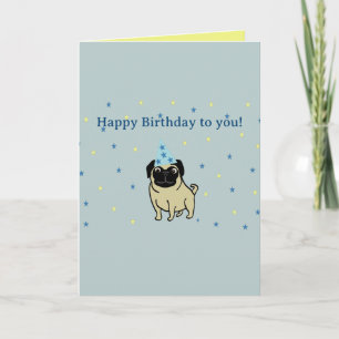 Happy birthday Pug Card
