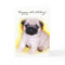 Happy Birthday Pug Puppy greeting card