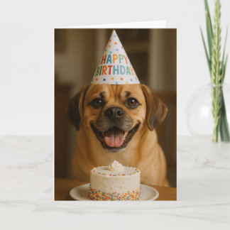 Happy Birthday Puggle Card
