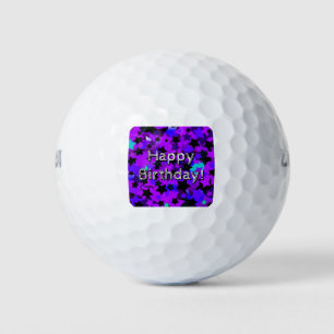 Happy Birthday! Punk Stars Golf Balls