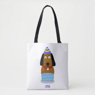 Happy Birthday Pup All-Over-Print Tote Bag