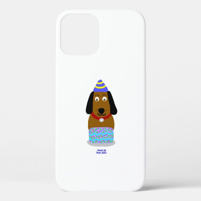 Happy Birthday Pup Apple iPhone 12 Pro Case (Back)