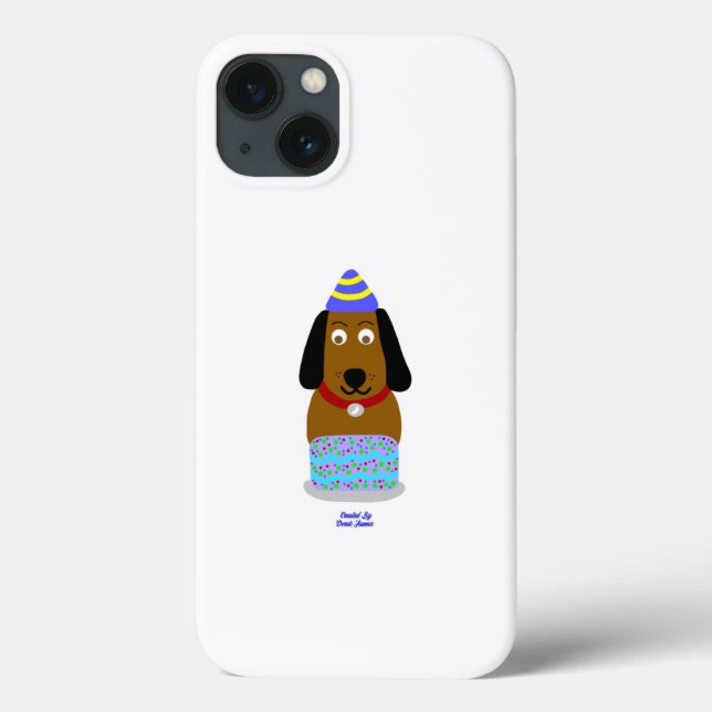 Happy Birthday Pup Apple iPhone 13 Case (Back)