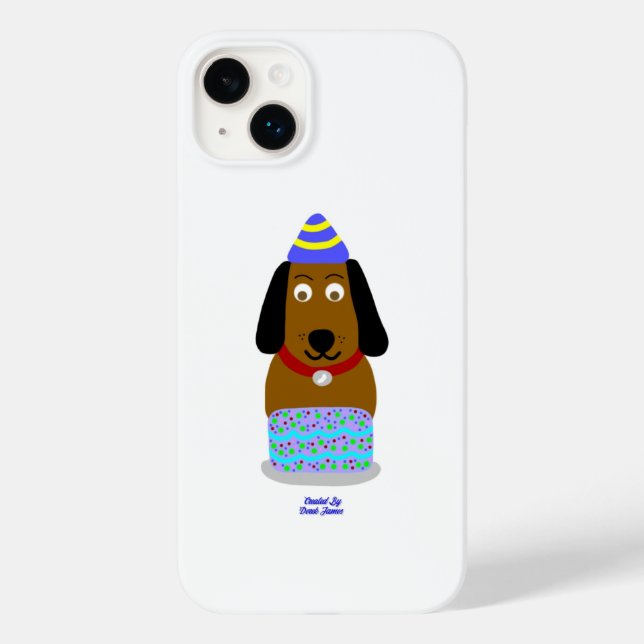 Happy Birthday Pup Apple iPhone 14 Plus Case (Back)