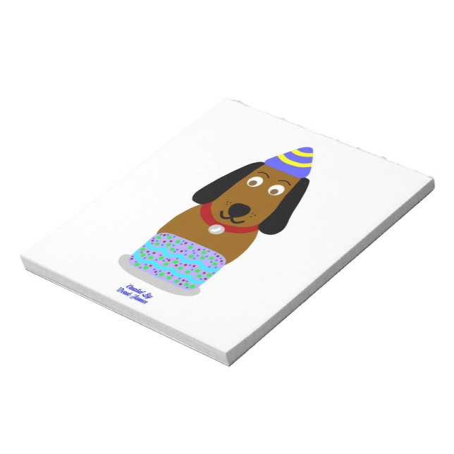 Happy Birthday Pup Notepad (14 cm x 15.2 cm) (Rotated)
