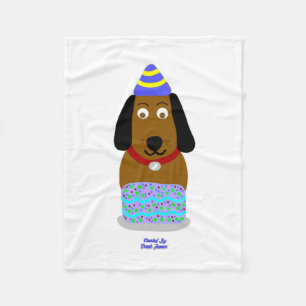 Happy Birthday Pup Small Fleece Blanket