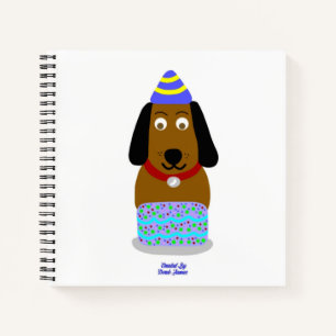 Happy Birthday Pup Spiral Notebook