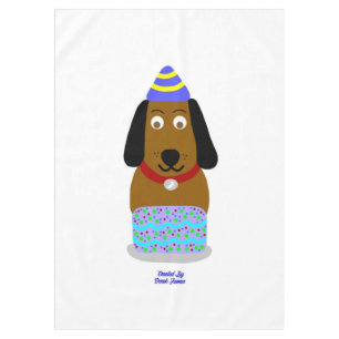 Happy Birthday Pup Tablecloth