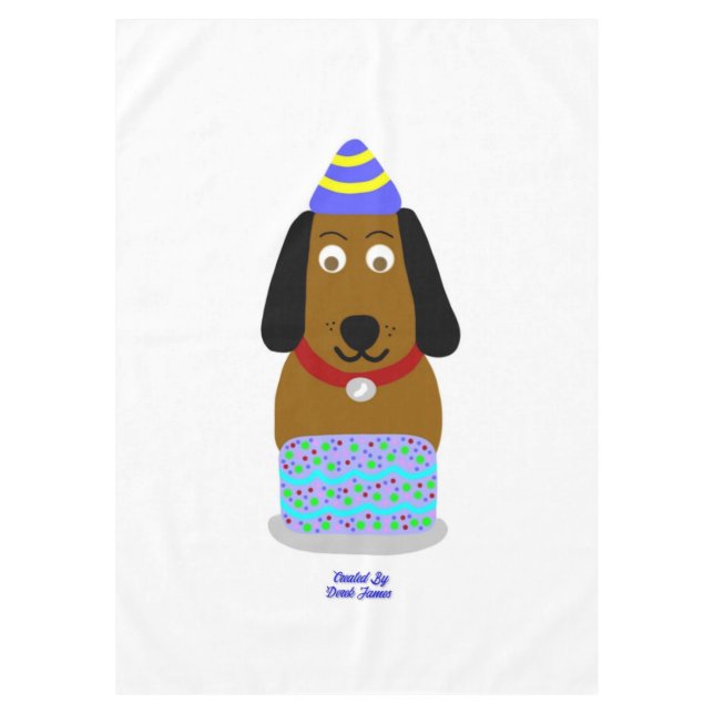 Happy Birthday Pup Tablecloth (Front)