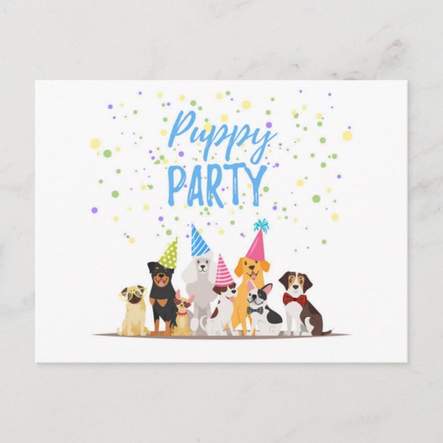 Happy Birthday Puppy Holiday Postcard (Front)