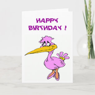 "HAPPY BIRTHDAY" PURPLE BIRD CARD