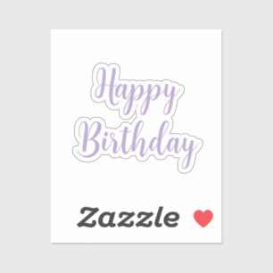 Happy Birthday Purple Lavender Custom Color Classy