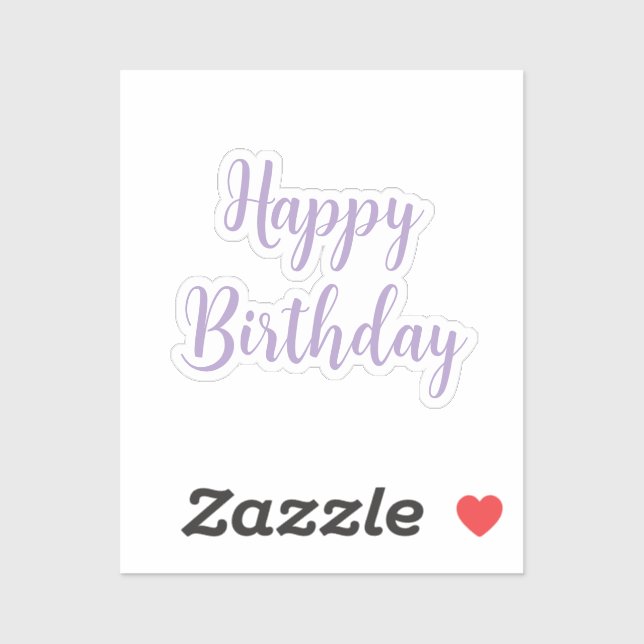 Happy Birthday Purple Lavender Custom Colour Class (Sheet)
