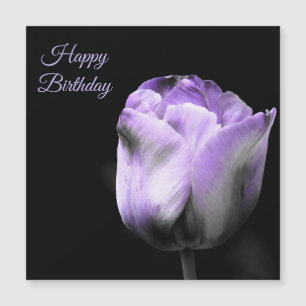 Happy Birthday Purple Tulip *customise-personalise