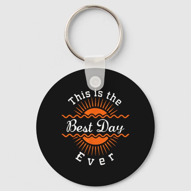 Happy Birthday Quote Sun Lover Key Ring (Front)