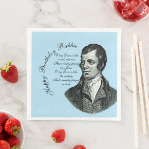Happy Birthday Rabbie - Robert Burns Napkin