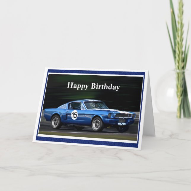 Happy Birthday Racer #15 card (Front)