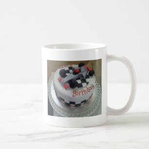 happy birthday racing car coffee mug