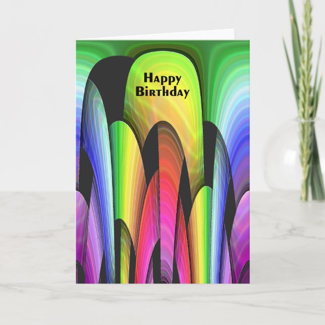Happy Birthday Rainbow Arch Card (Front)