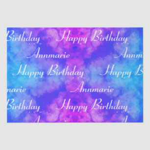 Happy Birthday Rainbow Clouds Tissue Paper