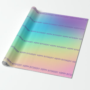 Happy Birthday! Rainbow Gradient Wrapping Paper