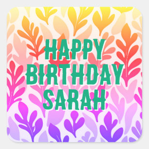 happy birthday rainbow Sticker