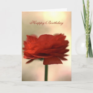 Happy Birthday - Ranunculus Flower Card