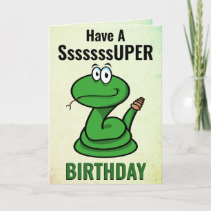 Happy Birthday Rattlesnake  Card